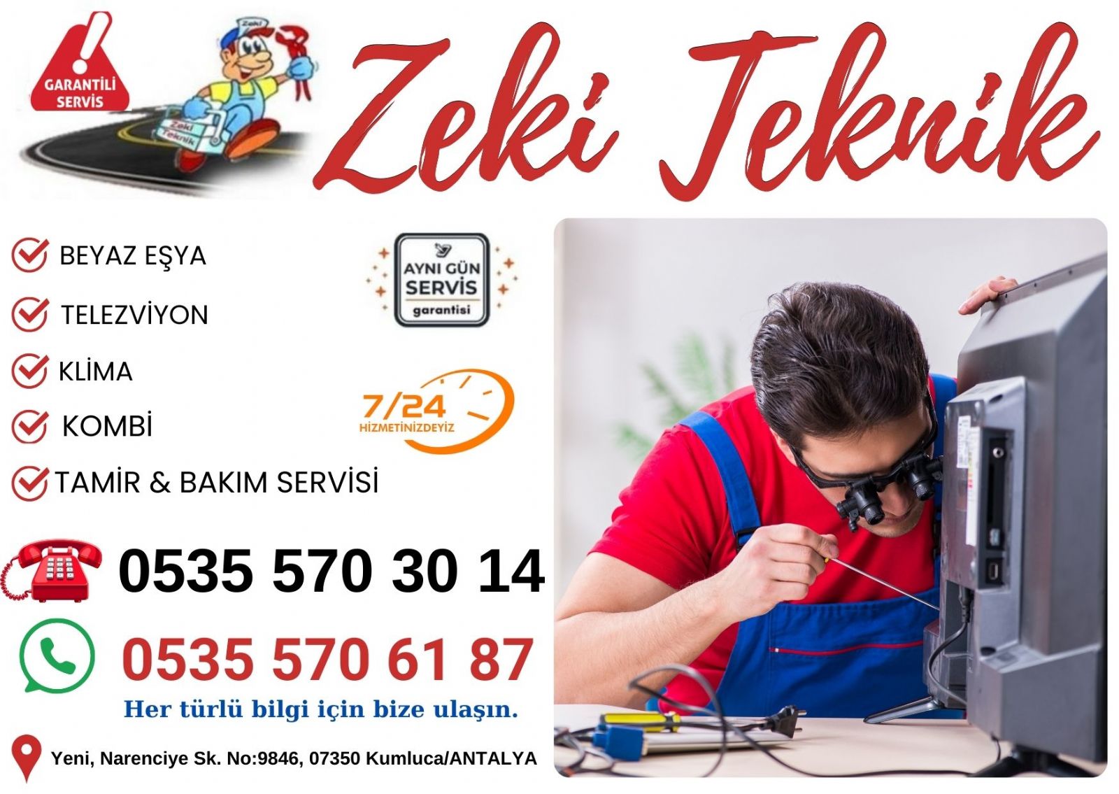Kumluca Televizyon Tamircisi