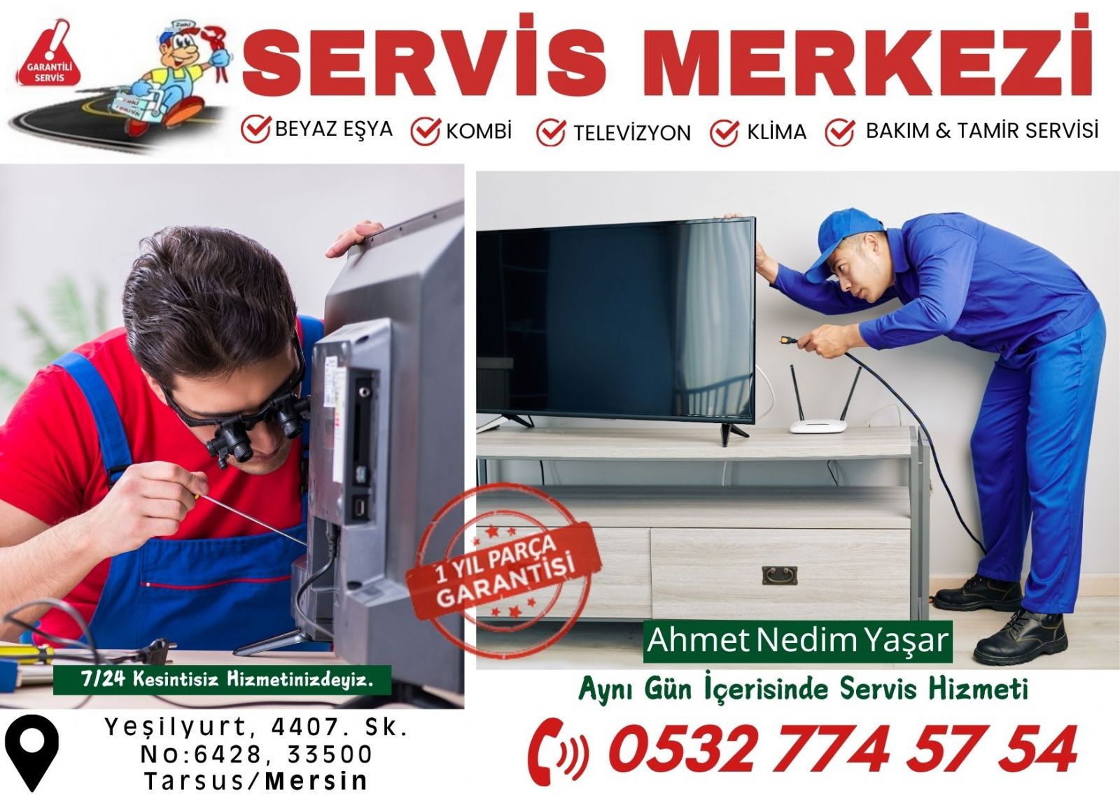 tarsus - beyaz esya - servisi